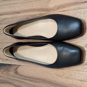 Everlane the 90s Flat Square Toed Leather Flats 7.5